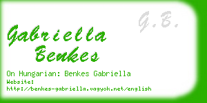 gabriella benkes business card